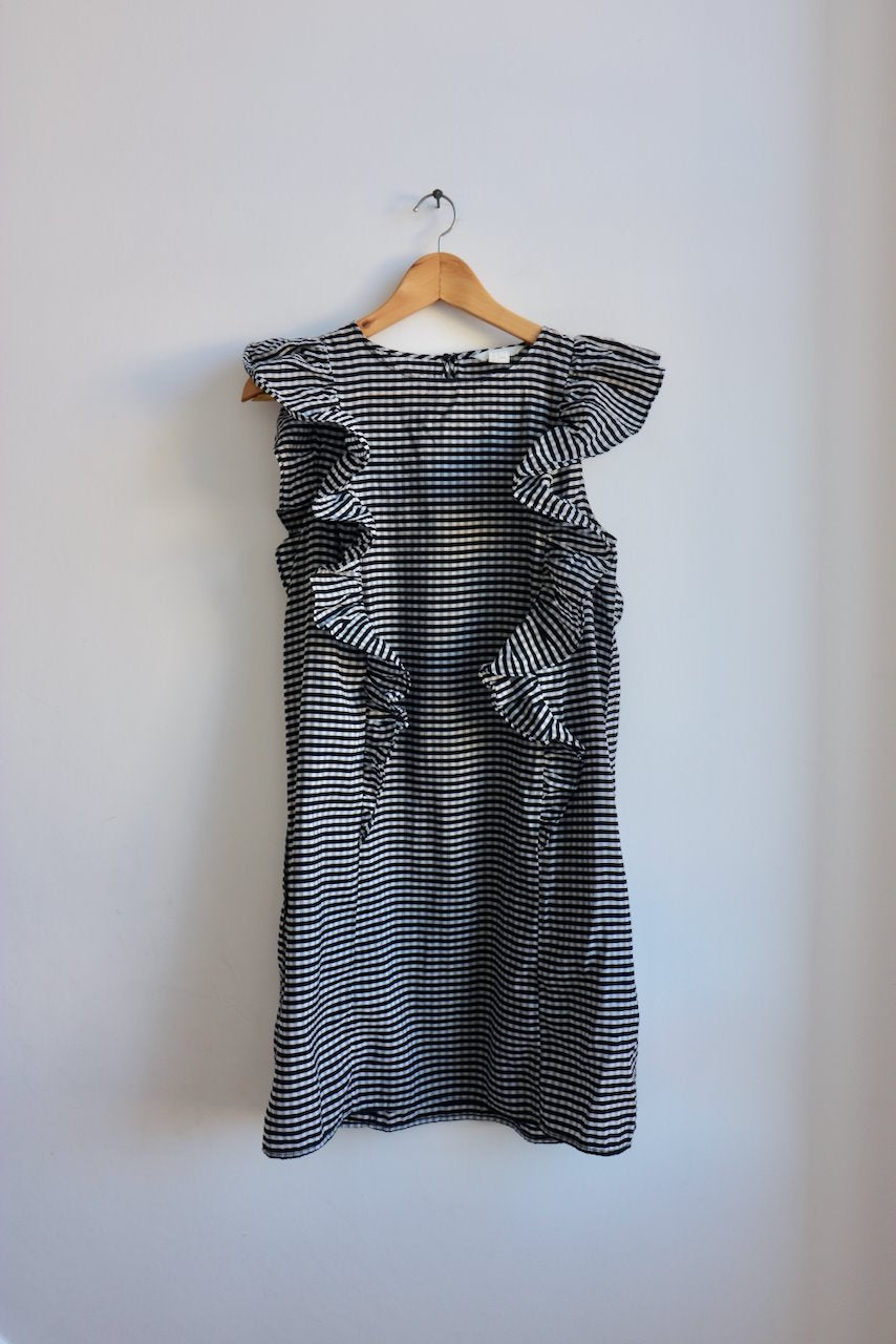 H&M gingham dress with ruffle