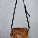 Ally Capellino tan brown leather crossbody bag