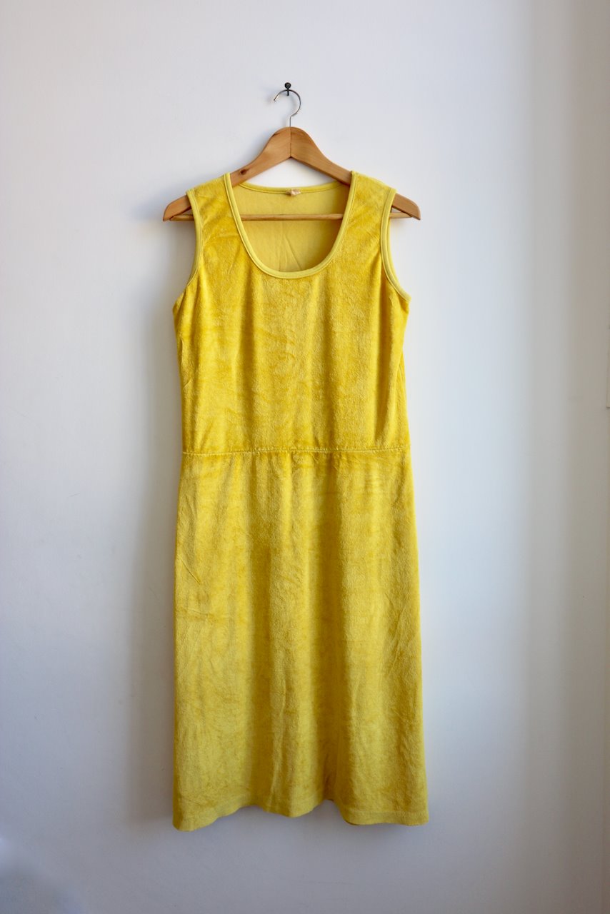 Vintage yellow towelling dress