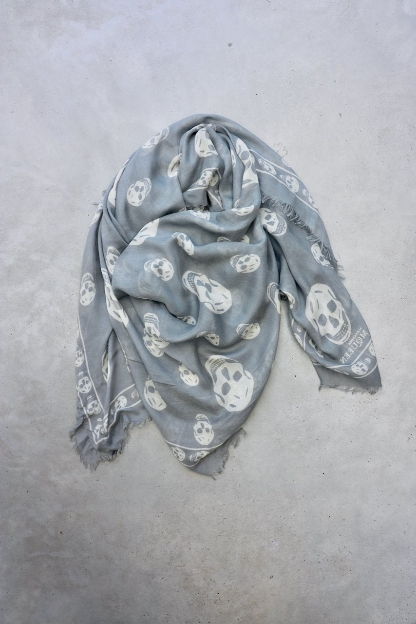 Alexander McQueen scull print scarf at Manifesto Woman