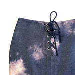 Celine lace up tie-dye mini skirt