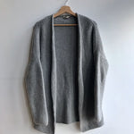 I Pezzi Dipinti chunky knit cashment grey cardigan coat at Manifesto Woman