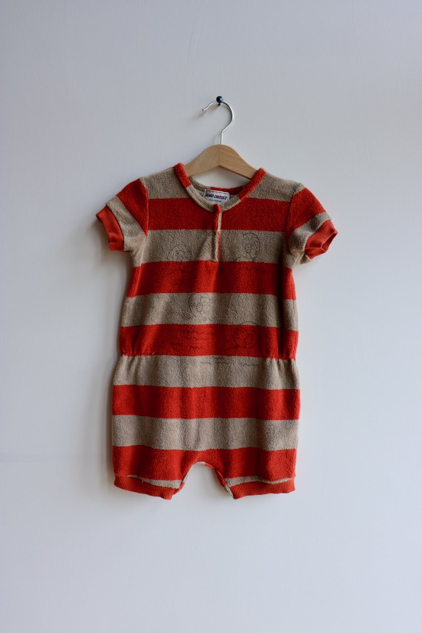 Bobo Choses striped towelling romper playsuit at Manifesto Woman