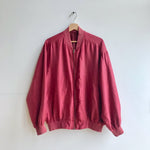 Vintage silk oversized pink raspberry bomber jacket at Manifesto Woman