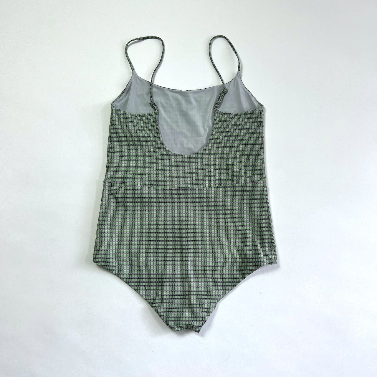 Cos green geometric patten one piece swimsuit