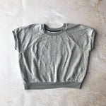 Rag & Bone short sleeved cropped grey 80s sweater at Manifesto Woman