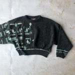 Vintage 80s batwing cropped jumper knit at manifesto Woman