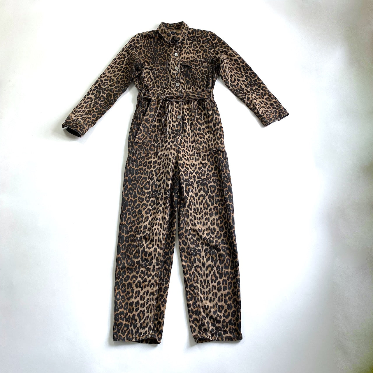 Zara leopard print denim jumpsuit – Manifesto Woman