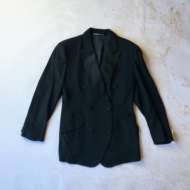 Vintage M&S 80s tuxedo jacket at Manifesto Woman