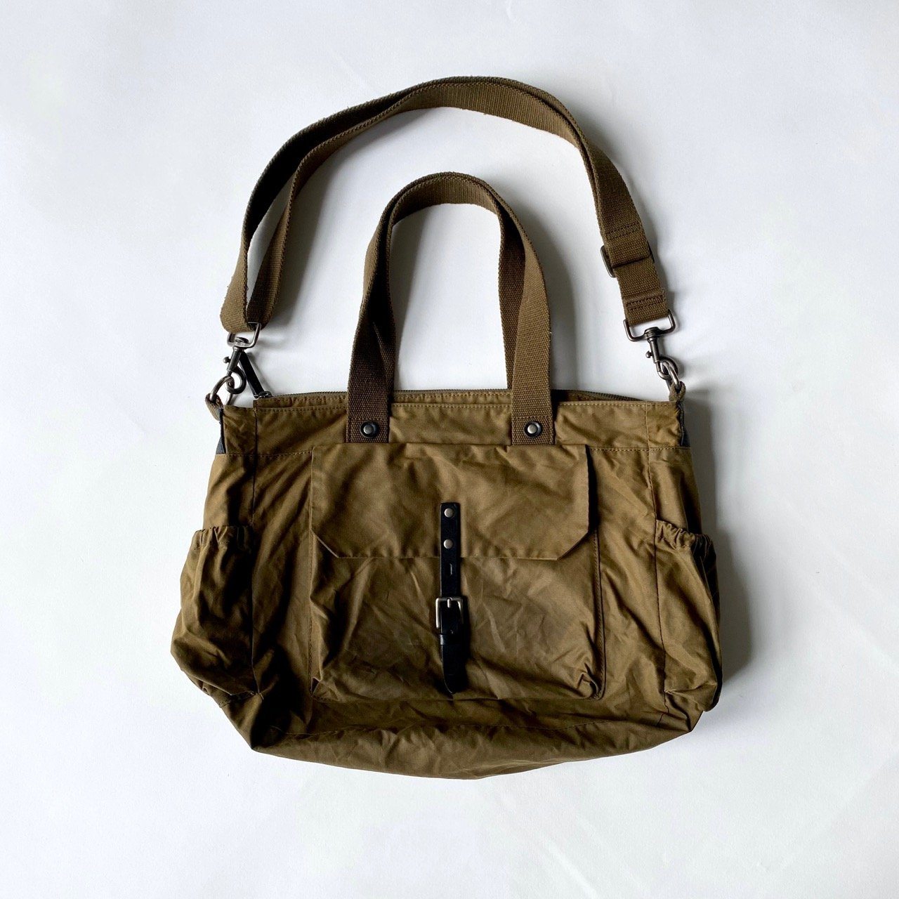 Ally Capellino khaki waxed cotton multi strap satchel bag – Manifesto Woman
