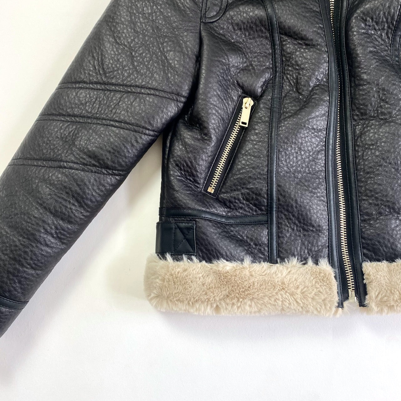 Mint velvet steel hot sale aviator jacket