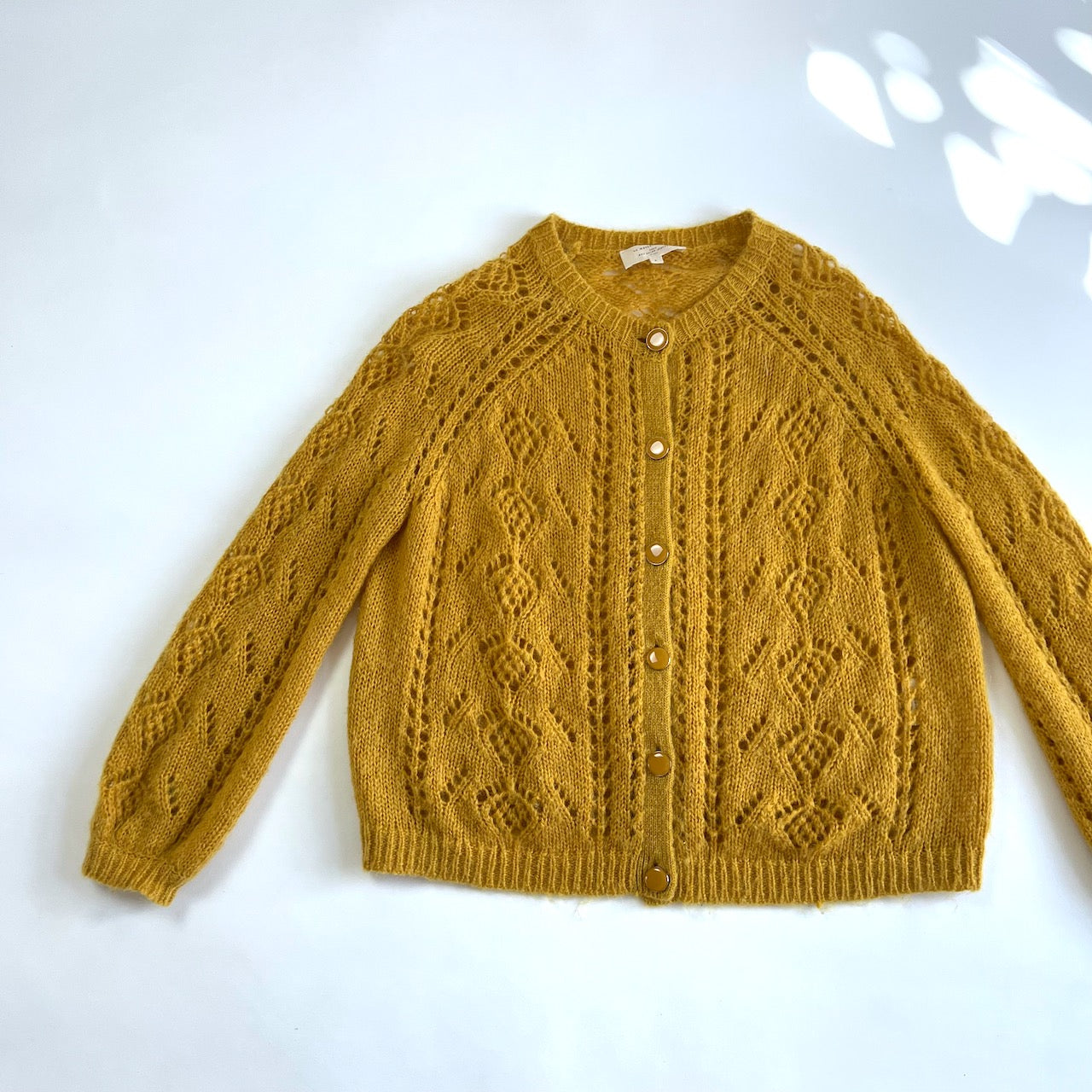 Sezane mustard mohair blend Mario cardigan Manifesto Woman