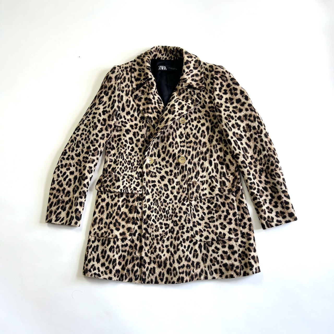 Leopard coat outlet zara