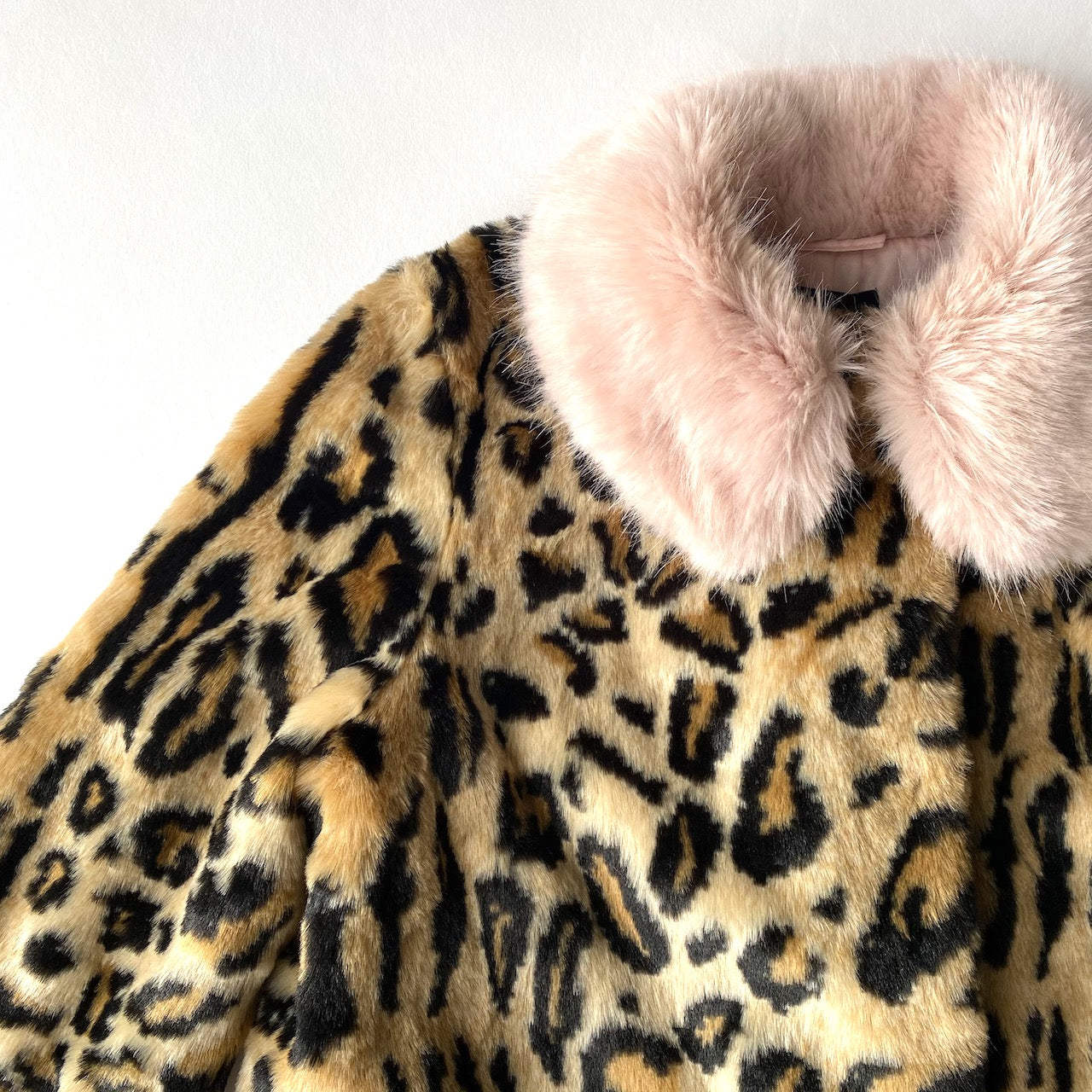 Topshop leopard print faux fur coat
