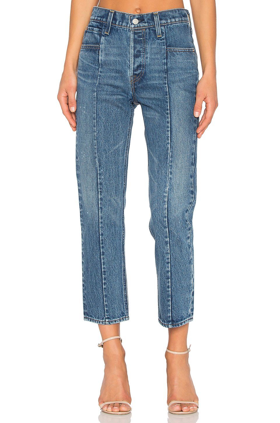 levi's altered straight leg jeans