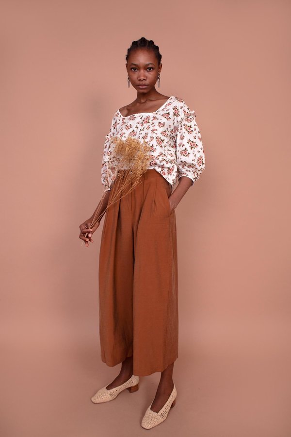 Caramel wide hotsell leg trousers