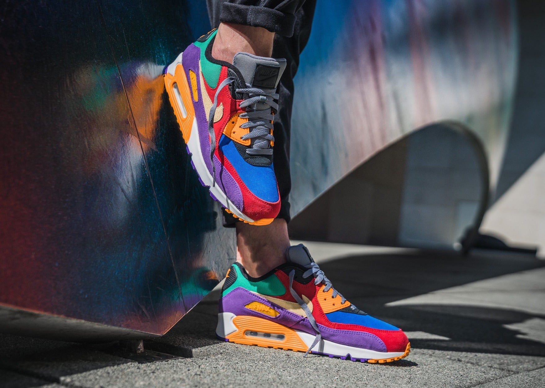 Multi coloured 2024 nike trainers