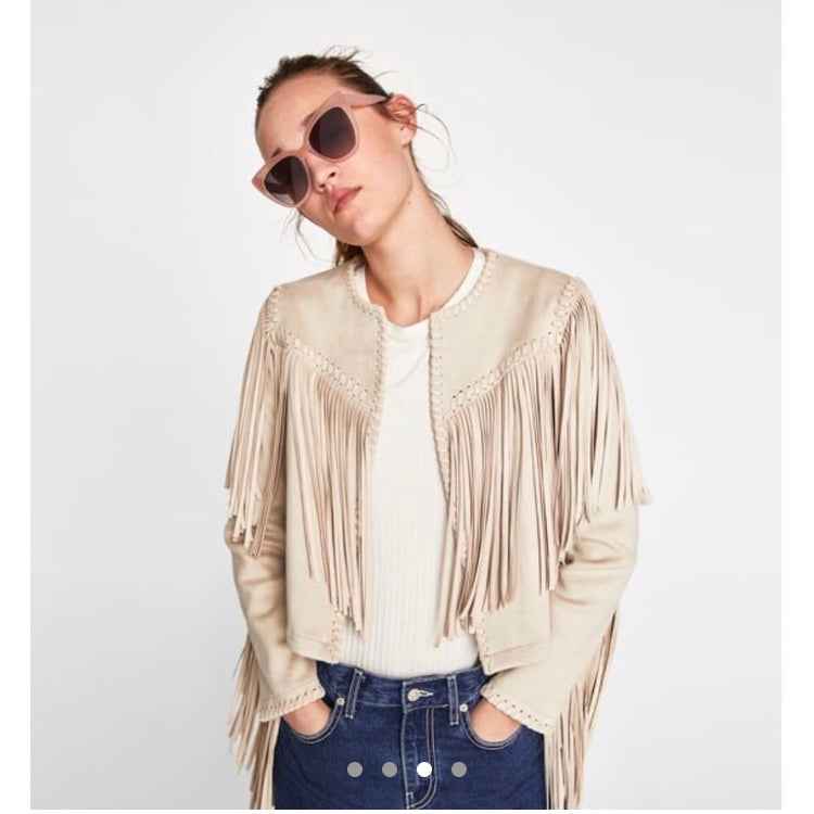 Tassel jacket hot sale zara