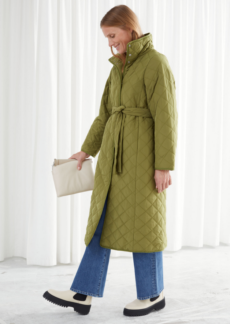& Other Stories belted quilted coat Manifesto Woman