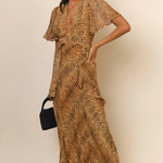 Rixo 'Evie' tiger print silk dress