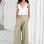 & Other Stories belted flare trousers Manifesto Woman