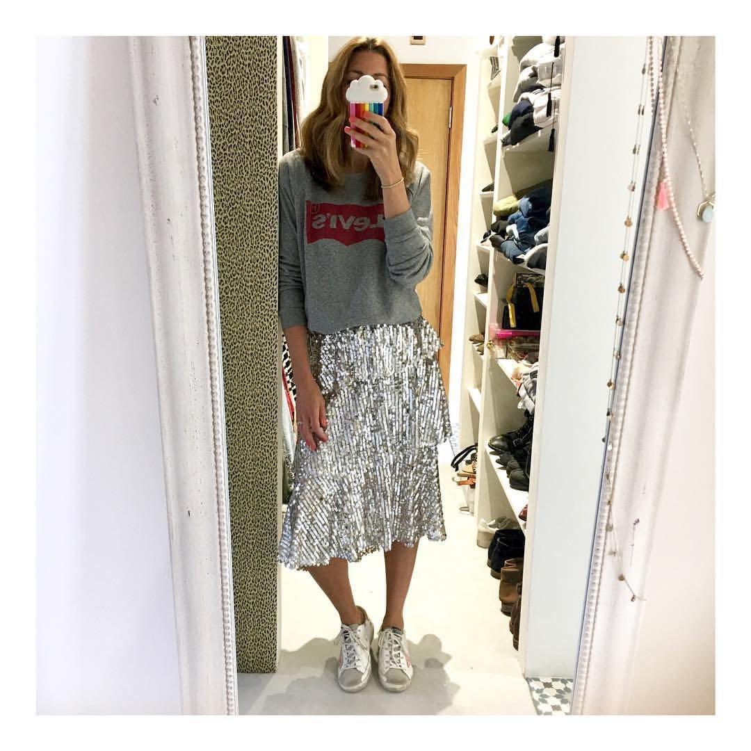 Sequin tiered shop skirt zara